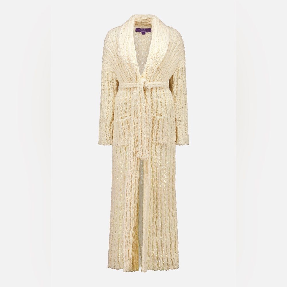 Ralph Lauren Collection Fall 2024
Belted Ribbed Knit Wool-Blend Cardigan Sweater